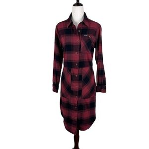 Columbia Red/Black Plaid Flannel Dress